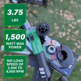 Metabo HPT 5.0" 12 Amp AC Brushless Variable Speed Grinder