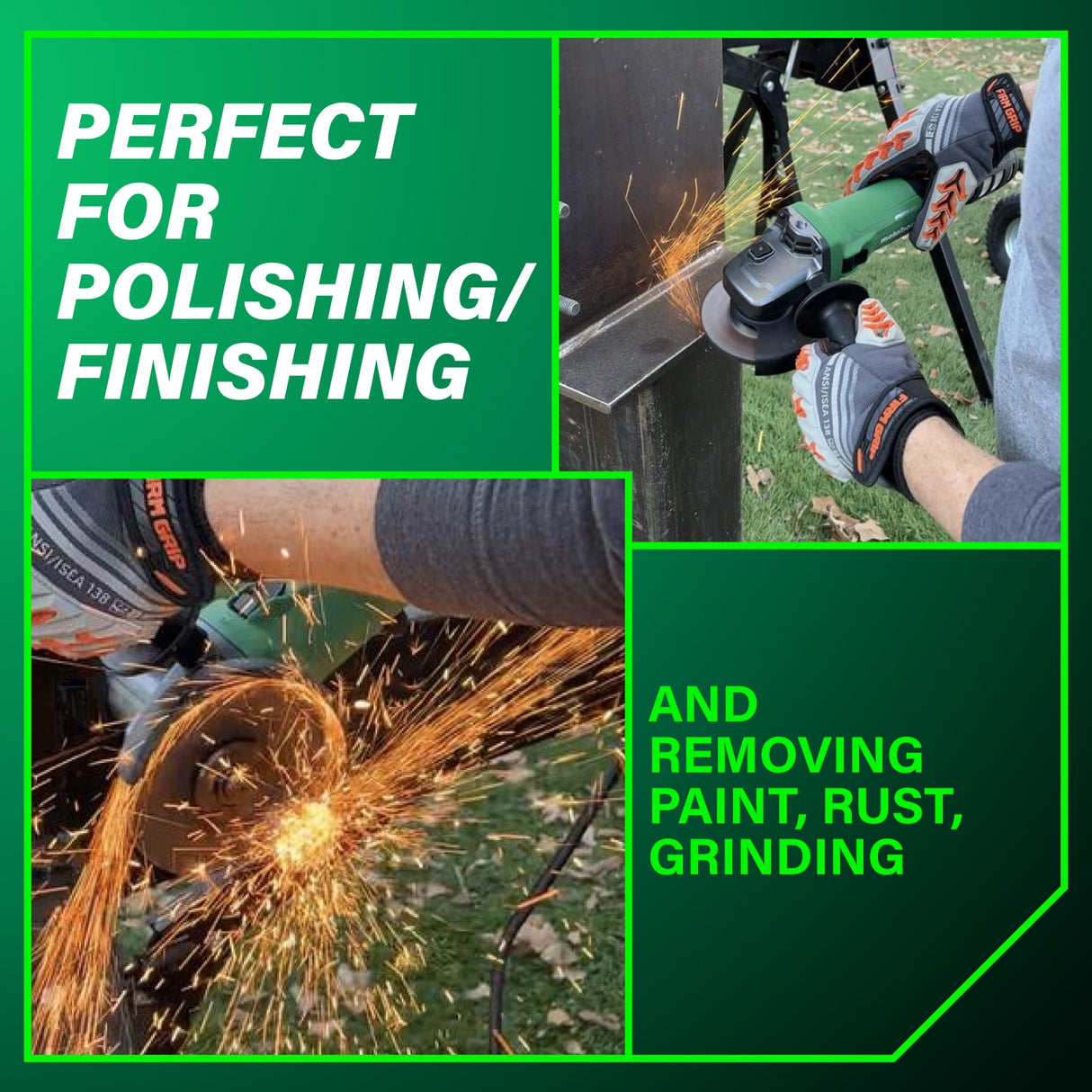 Metabo HPT 5.0" 12 Amp AC Brushless Variable Speed Grinder