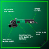 Metabo HPT 5.0" 12 Amp AC Brushless Variable Speed Grinder