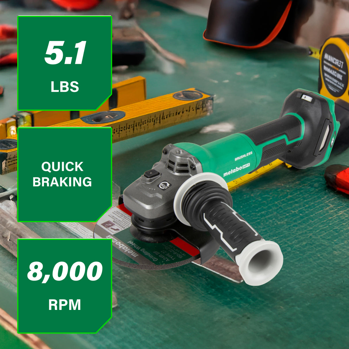 Metabo HPT 36V Cordless Brushless 6" Variable Speed Grinder (Tool-Only)