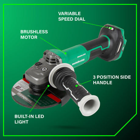 Metabo HPT 36V Cordless Brushless 6" Variable Speed Grinder (Tool-Only)