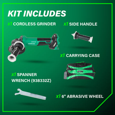 Metabo HPT 36V Cordless Brushless 6" Variable Speed Grinder (Tool-Only)