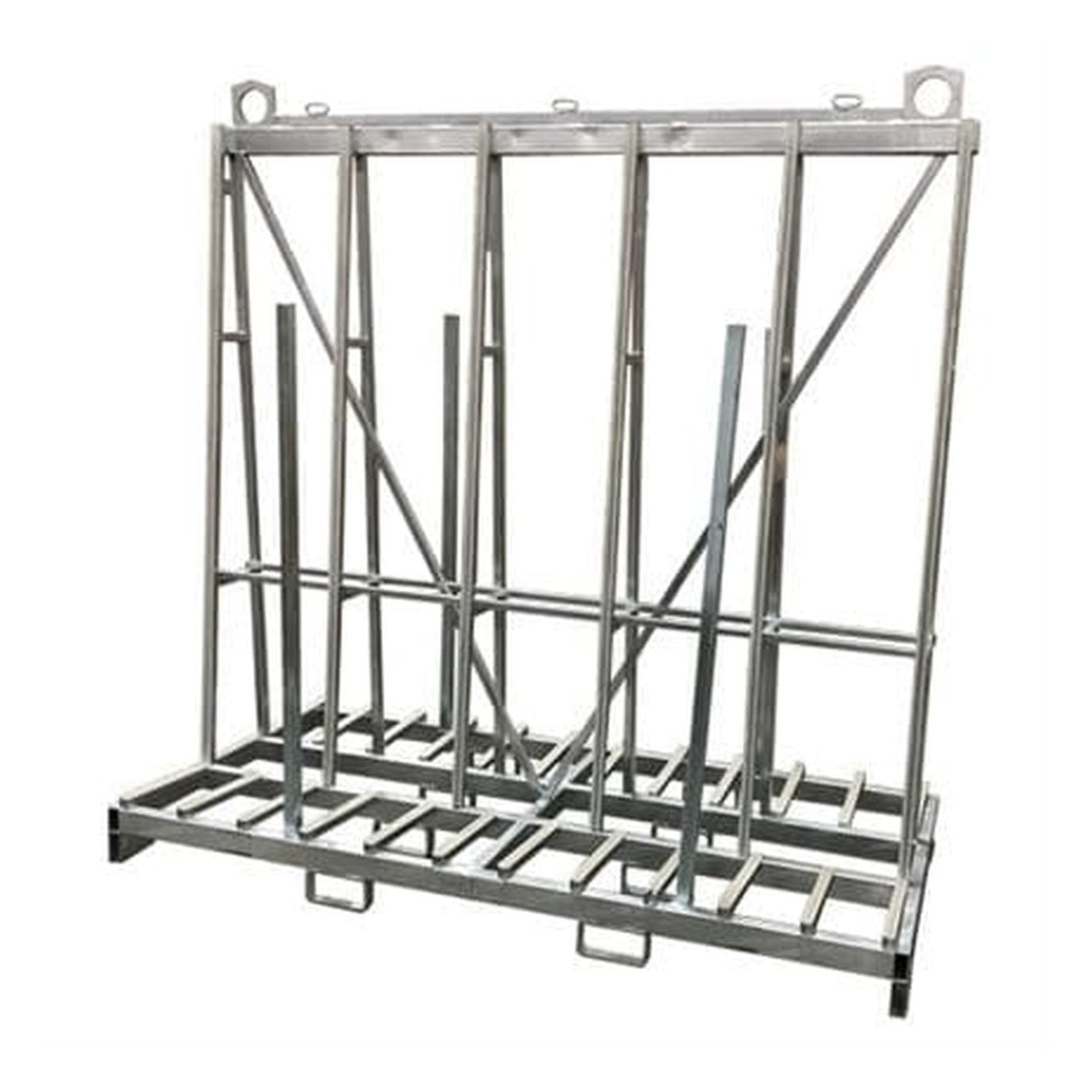 Weha Extra Tall Double-Sided A-Frame Transport Cart — 94" Tall, Steel