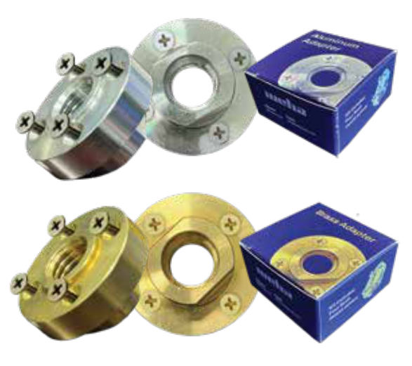 Weha Aluminum Quad Adapter — 5/8"-11 Thread, 22 mm Arbor for Four-Hole Flush-Cut Blades