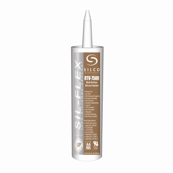 SIL-FLEX RTV-7500 Industrial/Construction Grade Silicone Sealant - Trans White