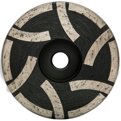Diamax Cyclone Flat Resin Cup Wheels for Stone Surface Grinding - side view