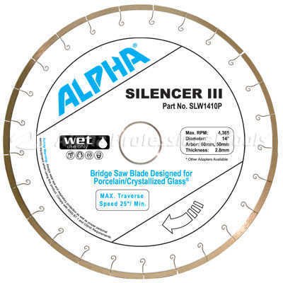 Alpha Silencer III for Porcelain/Crystallized Glass Bridge Saw Blades