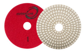 Diamax Hurricane ES White Resin 3-Step Pads 5 Inch for Granite
