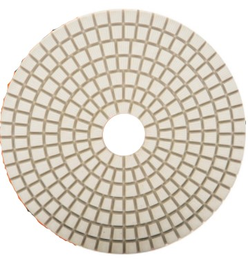 Diamax Hurricane ES White Resin 3-Step Pads 5 Inch for Granite - close-up detail