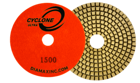 Diamax Cyclone Ultra 4 Inch Polishing Pad for Granite and Stone - dimensions