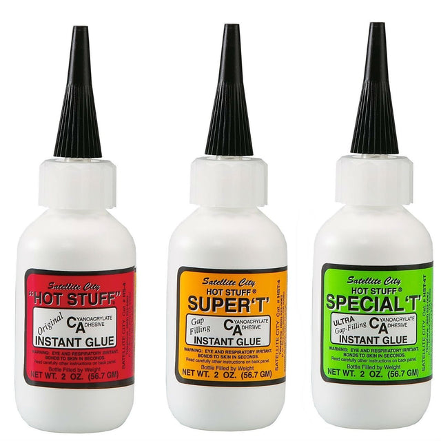 Satellite City CA Glue Set of 3 - (1) Original Thin, (1) Super T Medium, (1) Special T Thick