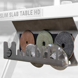 Omni Cubed Slim Slab Table HD Tool Shelf — Stainless Steel T — view 1