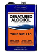 Crown Denatured Alcohol Thins Shellac 1 Gallon front of can