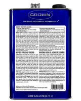 Crown Denatured Alcohol Thins Shellac 1 Gallon full directions and safety label
