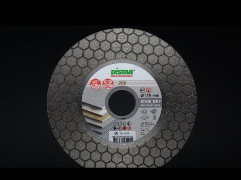 DiStar Edge Dry Diamond Blade 4.5"–5" – 45° Dry Tile Cutting Blade for Ceramic & Porcelain