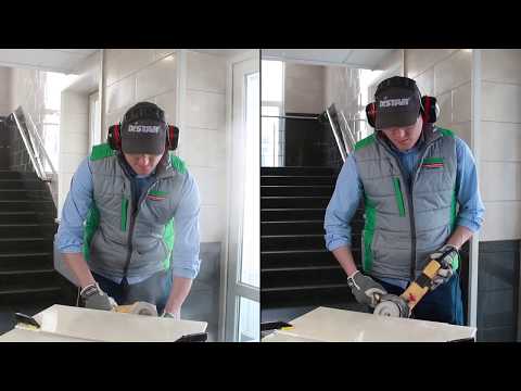 TileDUSTER 4.5"-5" Dust Removal Guard for Angle Grinder – Clean Tile Edge Grinding