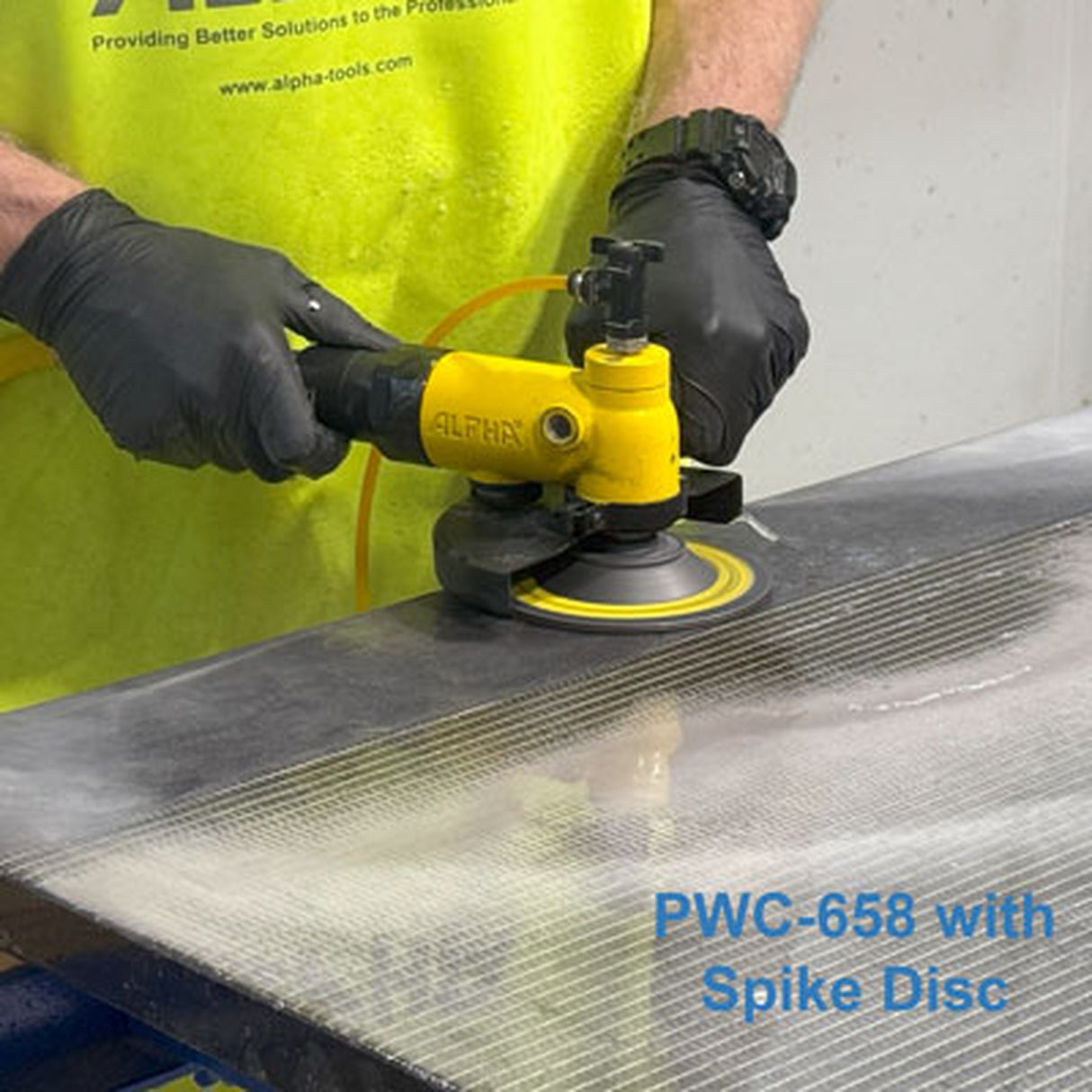 PWC-658 Pneumatic Wet Cutter 6" 5/8 The Ultimate Work Horse for Stone Fabricators