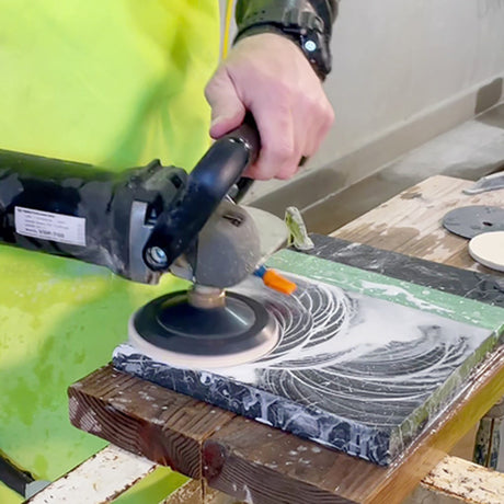 Felt Wheels For Use with Polishing Powders - close-up detail