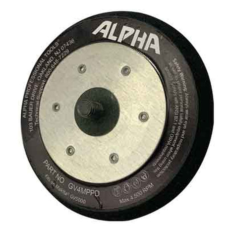 GV Backer Pads Backer Pad For Use on Makita GV5000 Sander - packaging