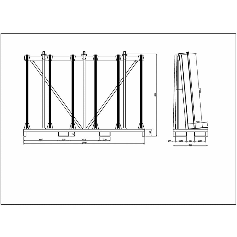 Aardwolf SSTR-2440 Single Side Transport Rack