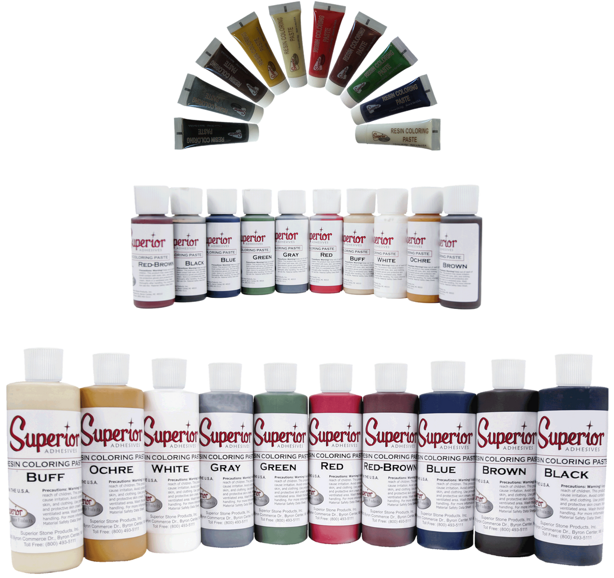 Superior Coloring Paste Assorted Box 8/1oz