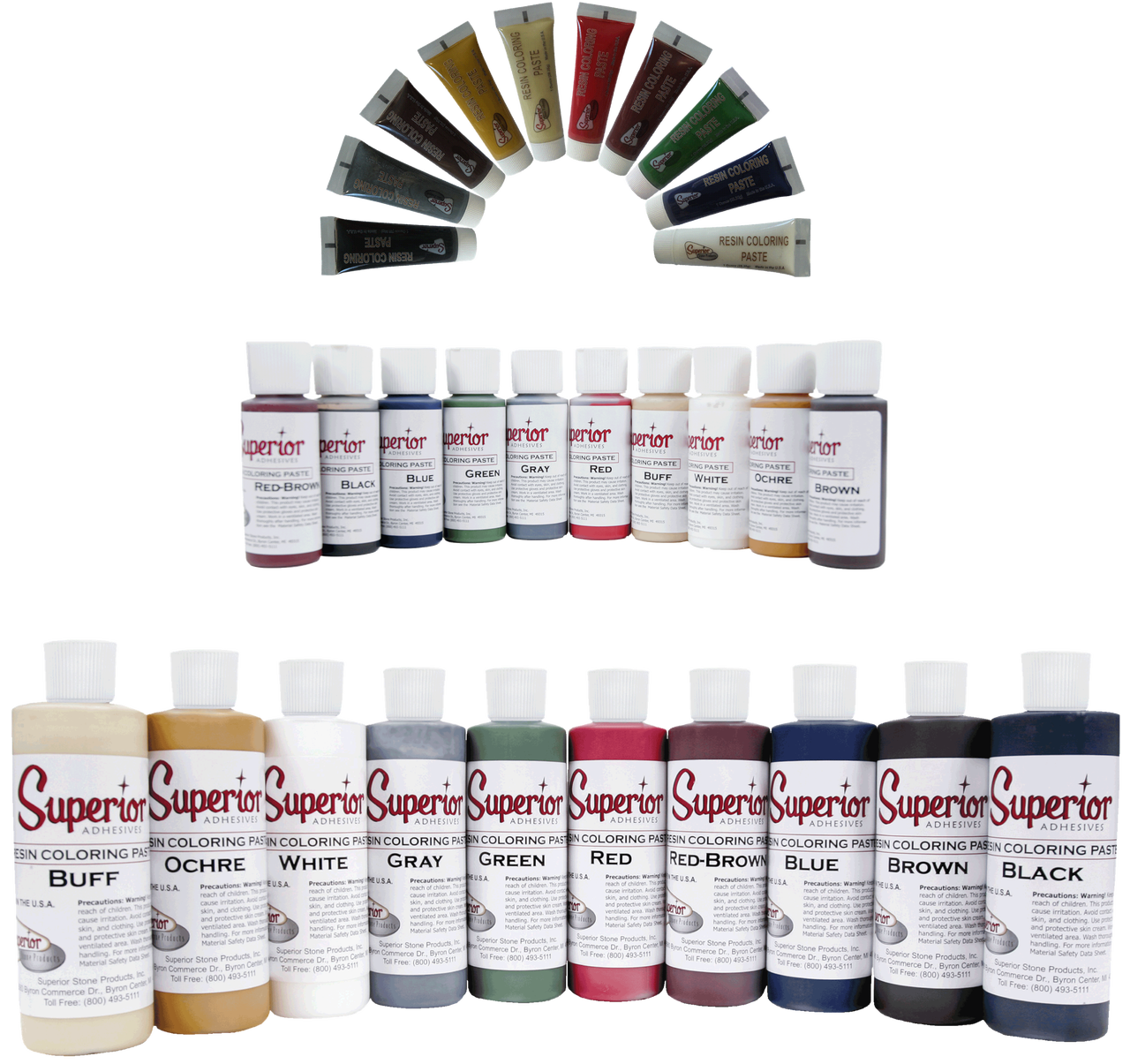 Superior Coloring Paste Assorted Box 10/1oz