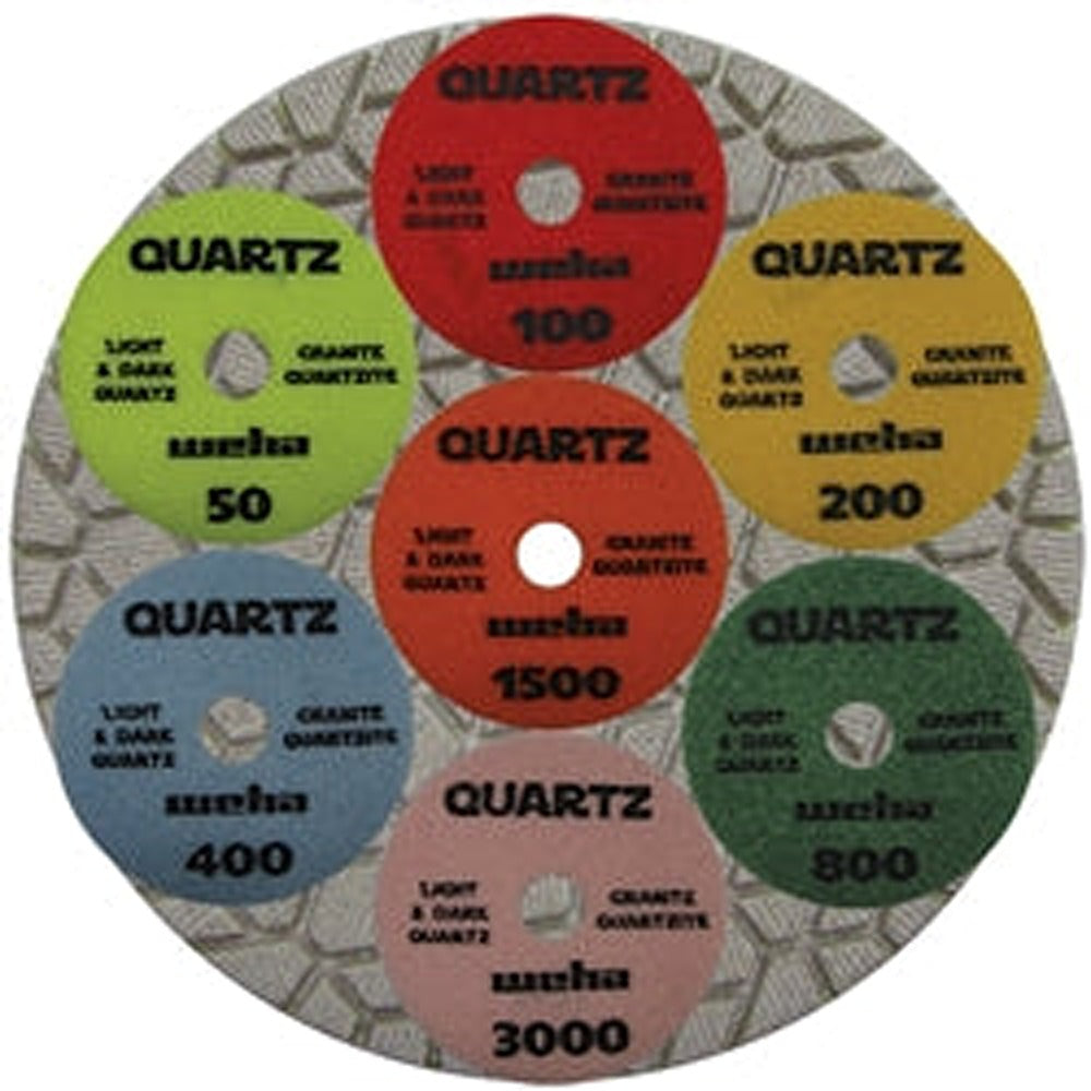 Weha 4” Quartz Diamond Polishing Pads - WET