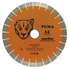 Puma 14" x 25mm Diamond Bridge Saw Blade for Granite, Quartz
