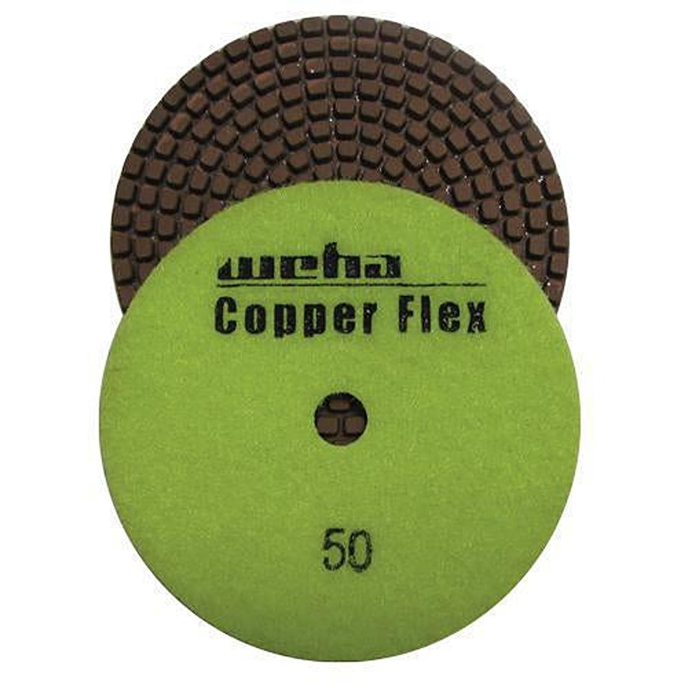 Weha 4 inch CopperFlex Copper Bonded Diamond Polishing Pad for Granite and Marble