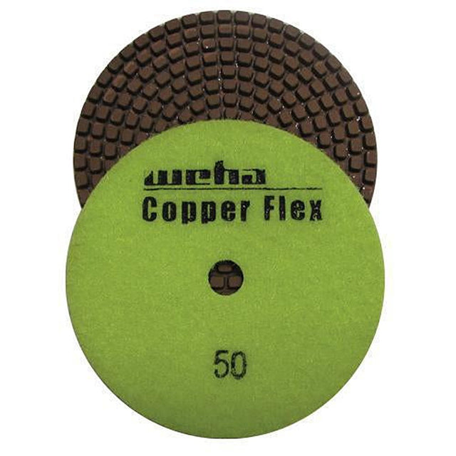 Weha 4 inch CopperFlex Copper Bonded Diamond Polishing Pad for Granite and Marble