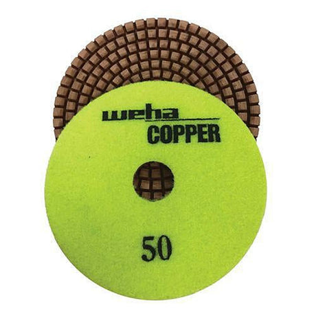 Weha 4 inch Copper Bonded Diamond Polishing Pad for Granite and Marble