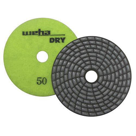 Weha 4 inch Spiral DRY Diamond Polishing Pad for Granite — No Water Needed