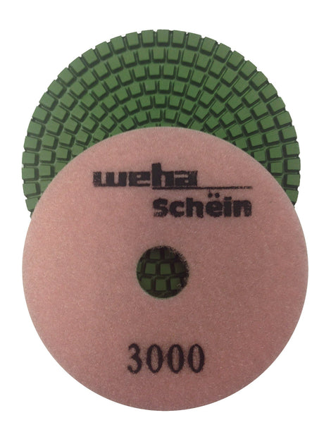 Weha 3 inch Schein Diamond Polishing Pad for Granite and Marble - 3000