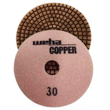 Weha 4 inch Copper Bonded Diamond Polishing Pad for Granite and Marble - 30