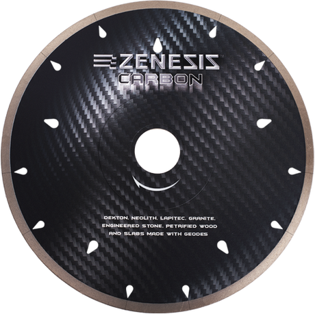 Zenesis - Carbon 14" Bridge Saw Blade - 10mm Segment - 50/60 Arbor - Dynamic Stone Tools