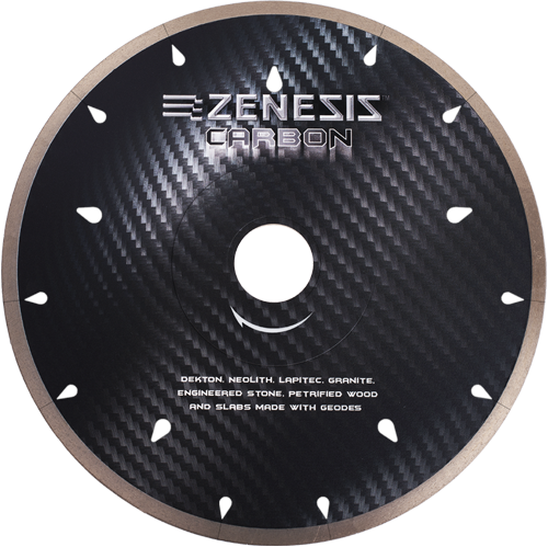 Zenesis - Carbon 14" Bridge Saw Blade - 10mm Segment - 50/60 Arbor - Dynamic Stone Tools