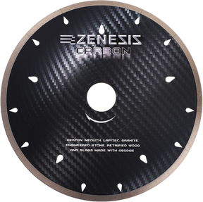 Zenesis - Carbon 14" Bridge Saw Blade - 10mm Segment - 50/60 Arbor - Dynamic Stone Tools
