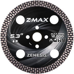 Zenesis Z-Max Turbo Diamond Blade for Stone Cutting Wet and Dry - side view